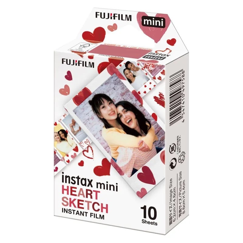FUJIFILM INSTAX MINI FILM (HEART SKETCH) 富士即影即有菲林相紙 (心形素描)