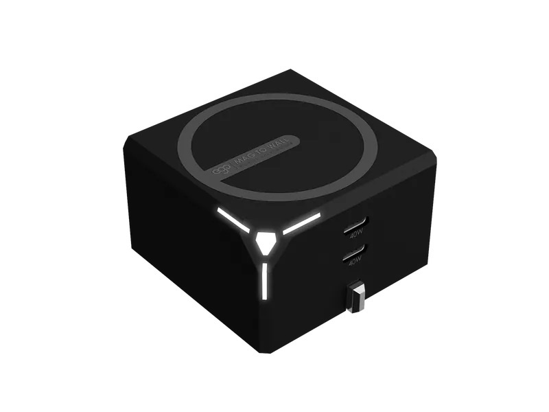 [電腦節] EGO Mag To Wall @40W 磁吸摺疊插腳牆充 [2色]