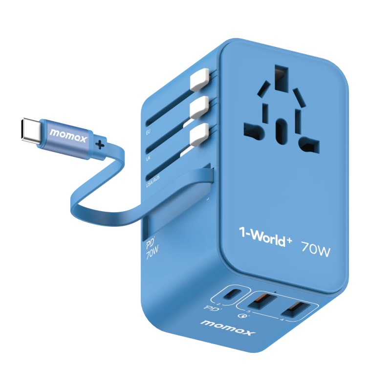 Momax 1-World+ 70W GaN 伸縮充電線旅行插座 (UA18)