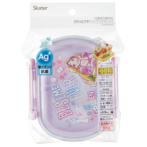 Skater-迪士尼長髮公主銀離子AG+抗菌兒童便當盒兒童午餐盒飯盒360ml(日本直送&日本製造)