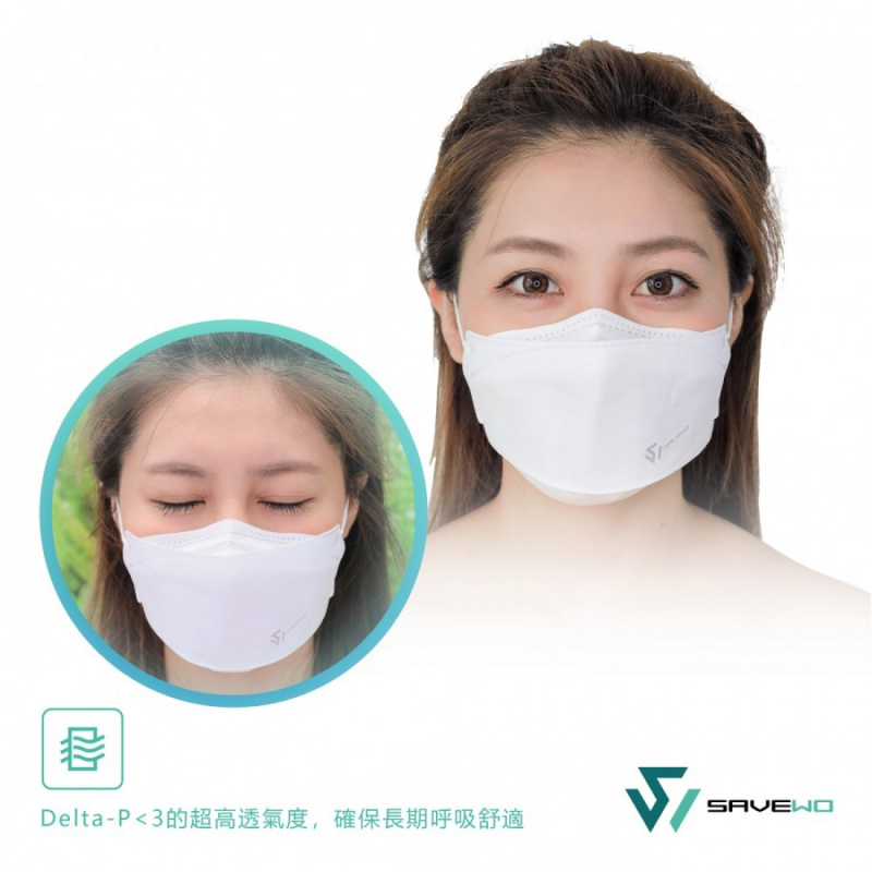 香港製 SAVEWO V1 救世清涼型超立體口罩 (30片獨立包裝/盒)(送口罩減壓器)