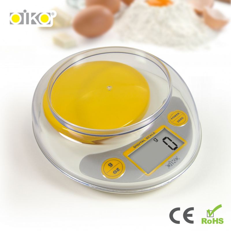 OiKO 雞蛋造型 廚房用 2KG 電子秤 附透明盛載器皿 #烘焙 #蛋糕 #甜品 #煮食 #電子磅 #計算份量 #準確 #廚房 #餐廚 #食品級