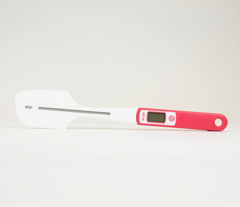 OiKO 二合一探針式溫度計連矽膠刮刀 KC-103-H903 (紅色) #抹刀 #烘焙 #耐熱 #耐高溫 #餐廚 #食品級 #矽膠 #耐熱矽膠 #廚房 #溫度計 #探針式 #電子溫度計 #烘培