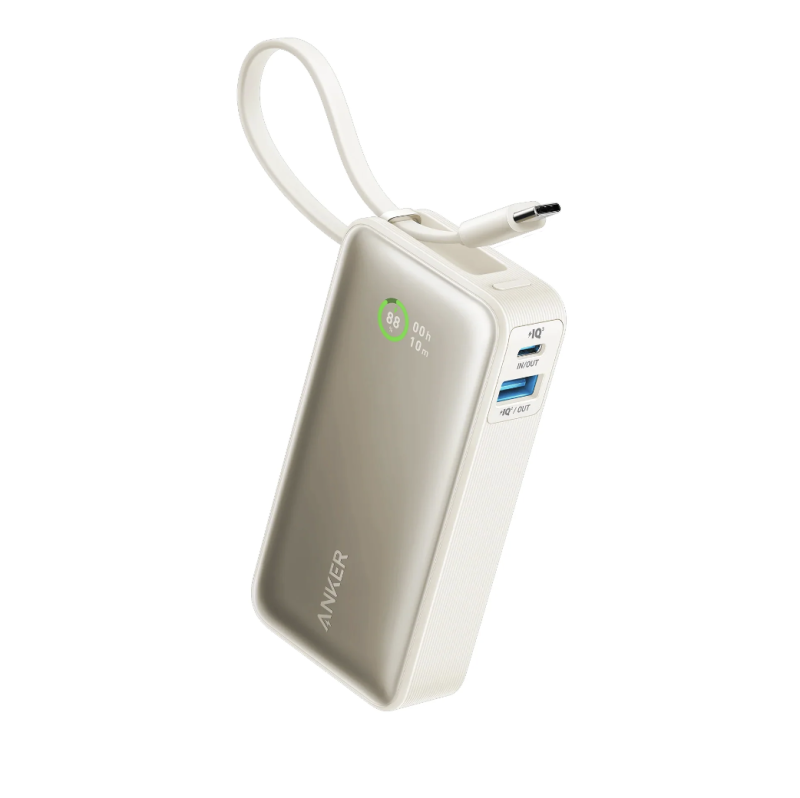Anker Nano Power Bank (30W, Built-In USB-C Cable) 10000mAh 30W PD 行動電源 A1259