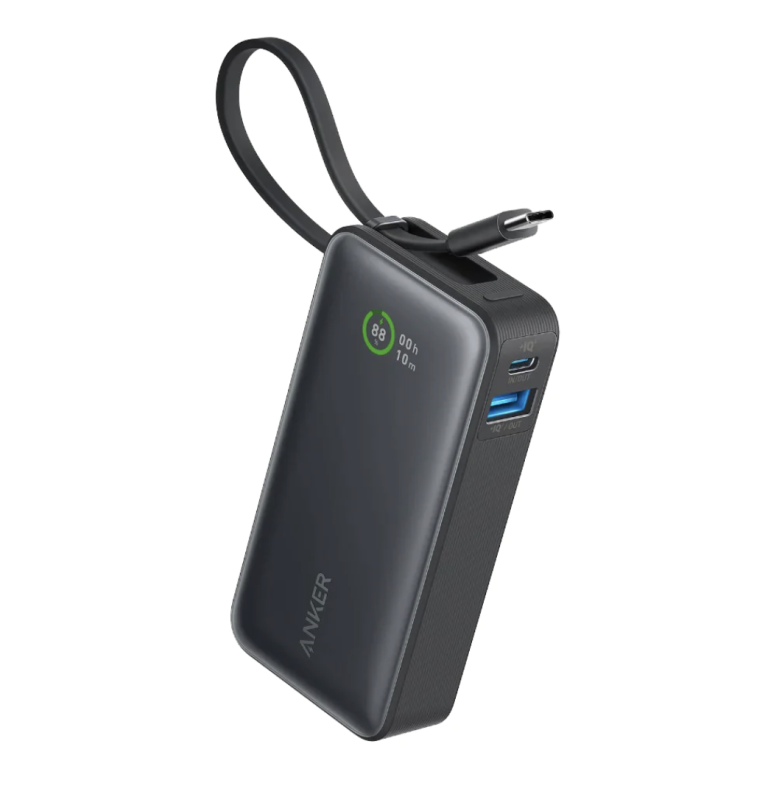 Anker Nano Power Bank (30W, Built-In USB-C Cable) 10000mAh 30W PD 行動電源 A1259