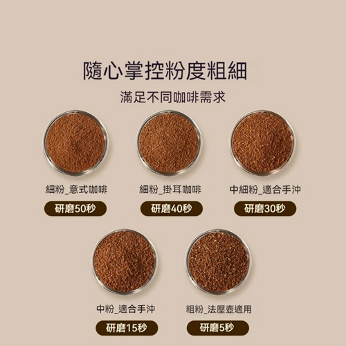LIVEN 利仁多功能秤重咖啡豆研磨機 (煙墨色)