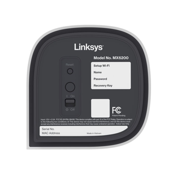 Linksys Velop Pro 6E Tri-Band Mesh WiFi 6E 路由器 (1件裝) MX6201-AH