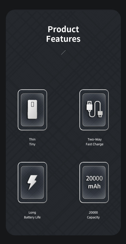 Awei 20000mAh 快速充電雙 USB移動電源p6k