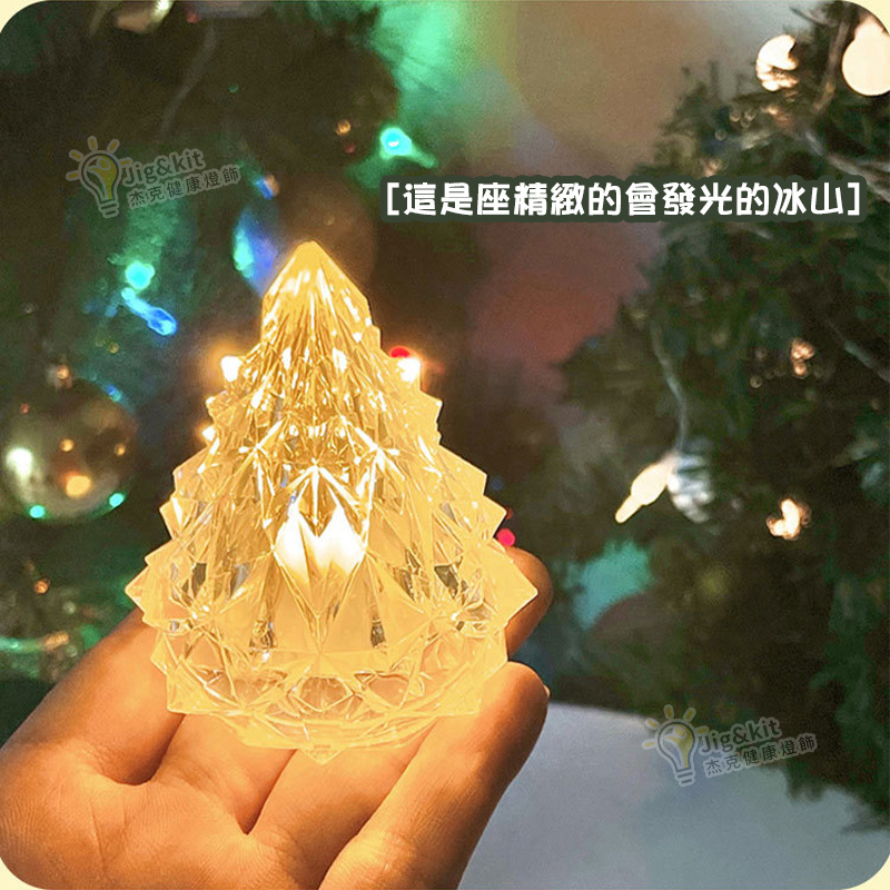 杰克冰山小夜燈丨ins風雪山燈丨宿舍臥室床頭燈丨氛圍燈丨情侶閨蜜生日禮物丨大號6*8cm 丨2個入（3192）