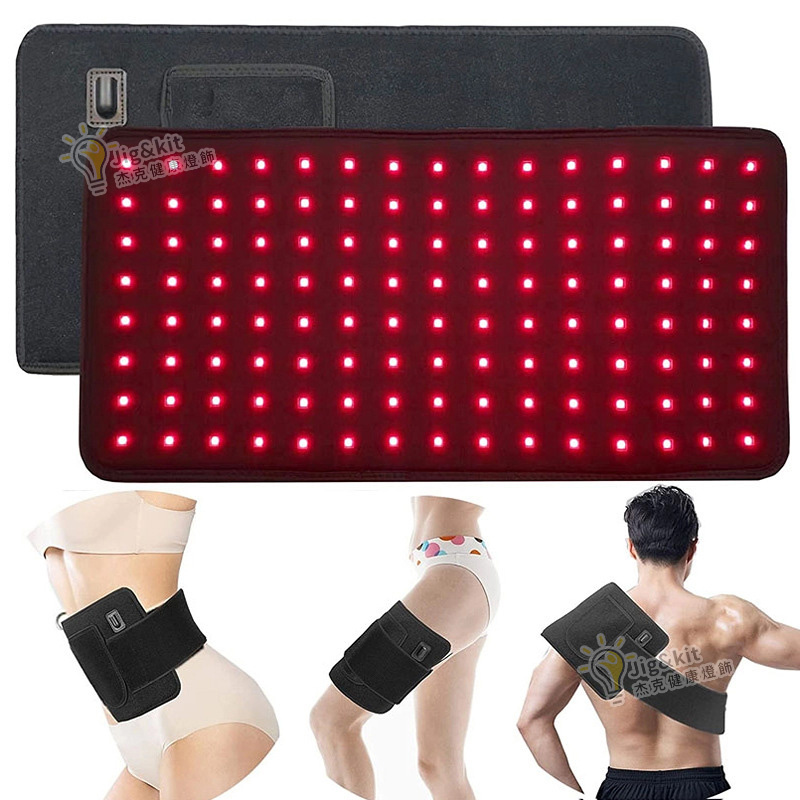 杰克-紅光紅外線理療腰帶丨腰部緩解疼痛丨熱敷紅光理療儀 丨黑色（4128）
