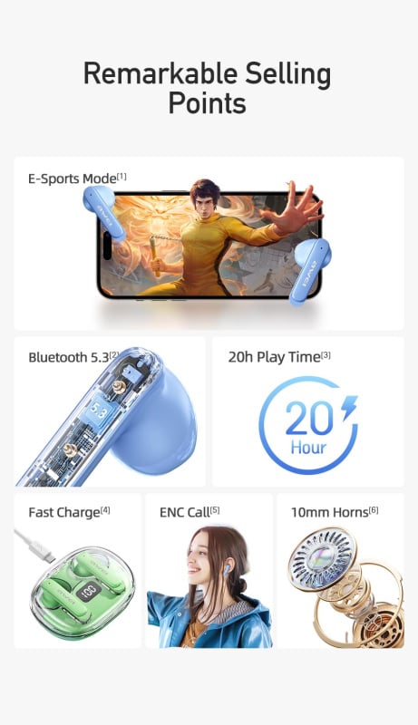 AWEI丨原廠行貨丨T86 ENC 丨4麥ENC降噪丨藍牙耳機丨藍牙5.3丨遊戲丨音樂雙模式丨黑色 （2120）