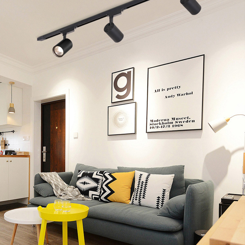 杰克-軌道射燈COB滑軌燈丨燈膽丨導軌明裝10W丨服裝店奶茶店展廳LED軌道燈丨白富美10瓦白殼 白光 6000K丨2個入（5104）