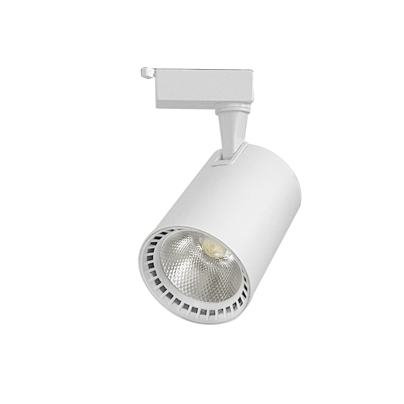杰克-軌道射燈COB滑軌燈丨燈膽丨導軌明裝10W丨服裝店奶茶店展廳LED軌道燈丨白富美10瓦白殼 白光 6000K丨2個入（5104）