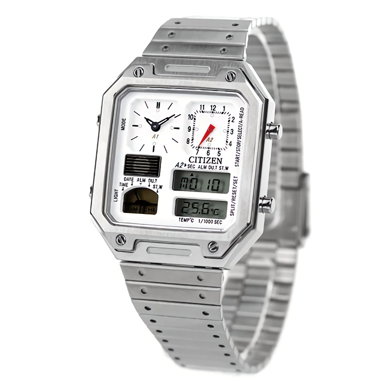 CITIZEN JG2120-65A記錄標籤Ana Digi Thermo Sensor Quartz中性款手錶
