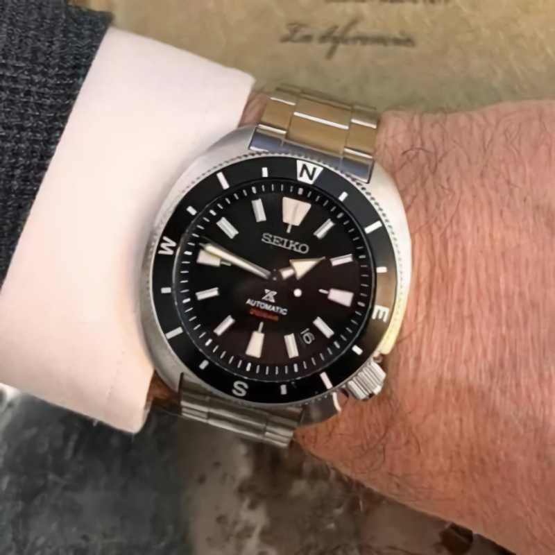 SEIKO Prospex Tortoise Land SRPH17K1自動黑色錶盤男士手錶保修
