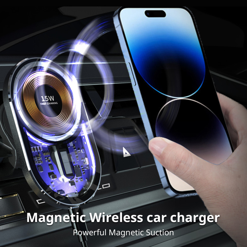 SUPERV G92 Car Charger Wireless 15W PD3.0 360° Adjustable N52 Magnet LED Indicator