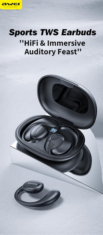 AWEI-原廠行貨 丨T80 開放式丨氣導藍牙耳機丨藍牙5.3 HIFI高清音質（2121）