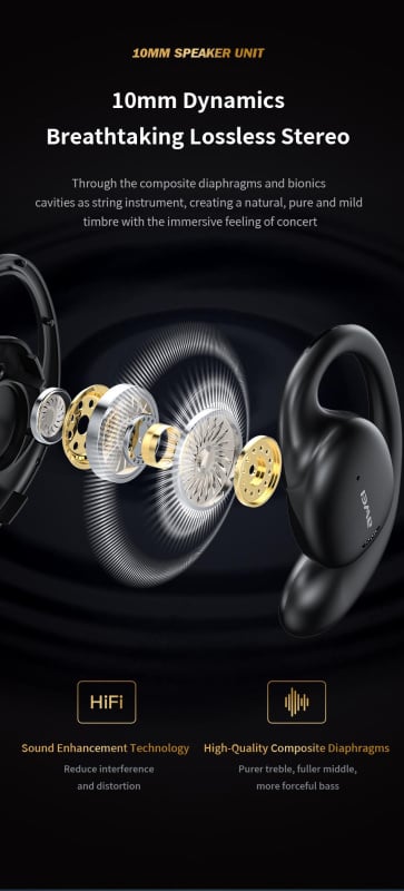 AWEI-原廠行貨 丨T80 開放式丨氣導藍牙耳機丨藍牙5.3 HIFI高清音質（2121）