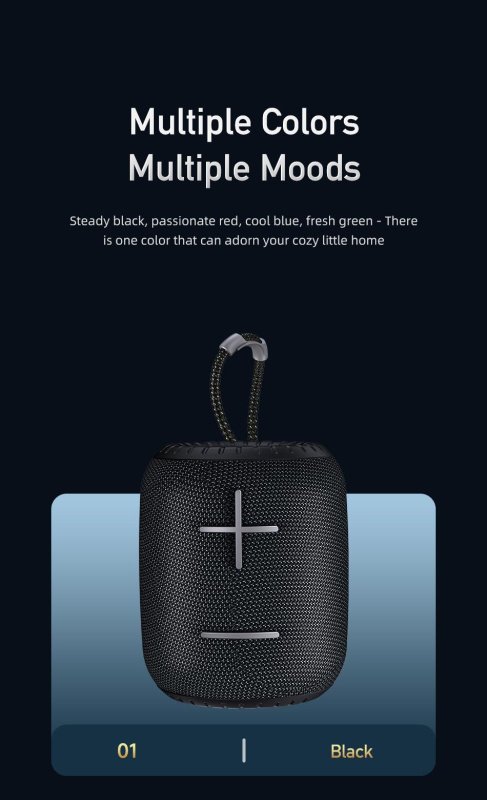 AWEI-Y526 可攜式戶外迷你藍牙音箱丨外出攜帶音箱丨黑色（2125）