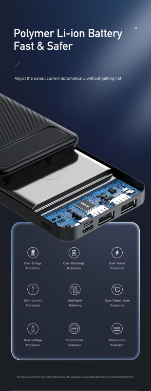AWEI-10000mAh 移動電源丨雙USB 2.1A 輸出丨流動電源 丨充電寶尿袋丨iPhone Samsung 華為 小米 快叉 流動充電器 （2126）