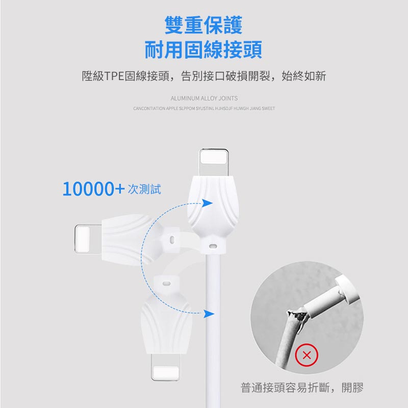 AWEI-CL-61L 2.5A智能快充數據線丨USB to &nbsp;Lightning充電線 丨Lightning數據線丨2米 黑色（2132）