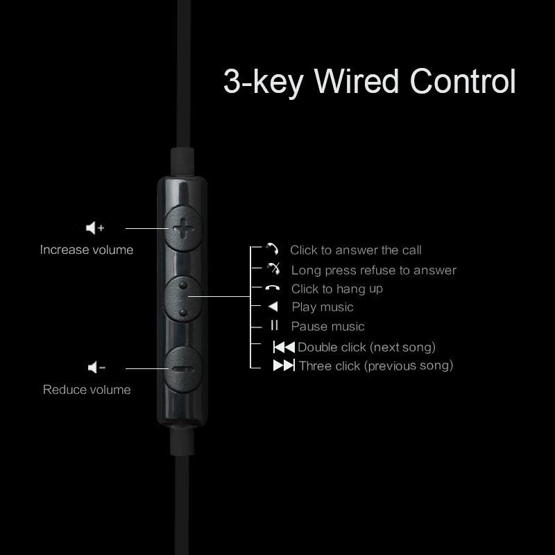 AWEI-ES-30TY 有線耳機丨入耳式丨低音丨有MIC丨環保線材丨聽歌打電話丨黑色 （2135）