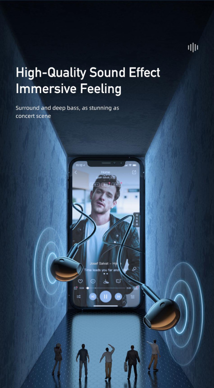 AWEI-PC-7 &nbsp;黑色 &nbsp;有線耳機丨3.5mm AUX Plug 帶麥克風丨 可通話 丨線控 1.2m 丨便攜輕巧丨半入耳式立體聲耳塞（2136）