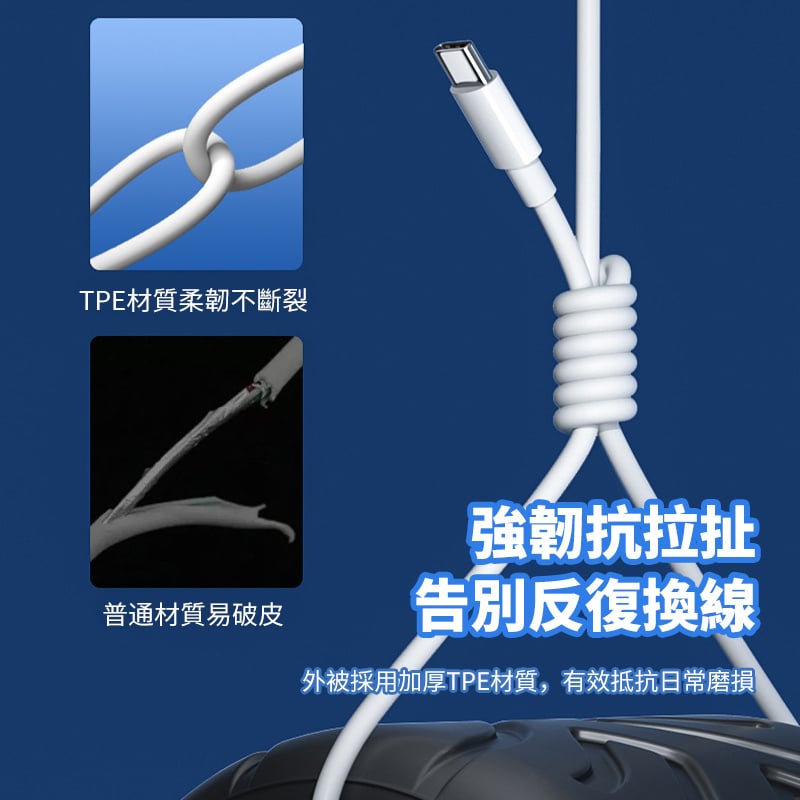 杰克-PD快充數據線丨PD手機數據線丨 USB快速充電線丨盒裝 27W快充PD數據線-2米（2111）