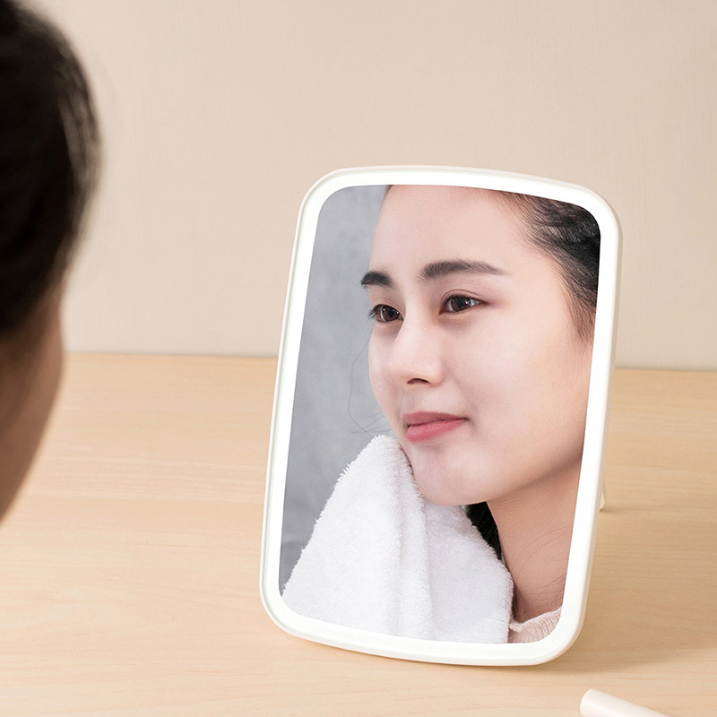 杰克-臺式三色LED化妝鏡-白色-1106