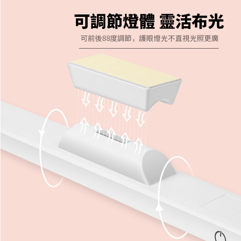 杰克-臺燈led酷斃燈丨學生學習臺燈丨護眼臺燈丨臥室臺燈丨鏡前燈創意夜燈 丨白色遙控款（1119）