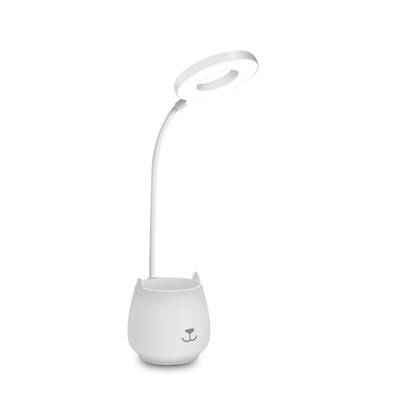 杰克-多功能護眼筆筒燈丨白光 暖光 自然光丨 無藍光丨 無頻閃丨手機支架丨筆筒丨 萬向軟管燈身丨360°各方面調節（1123）