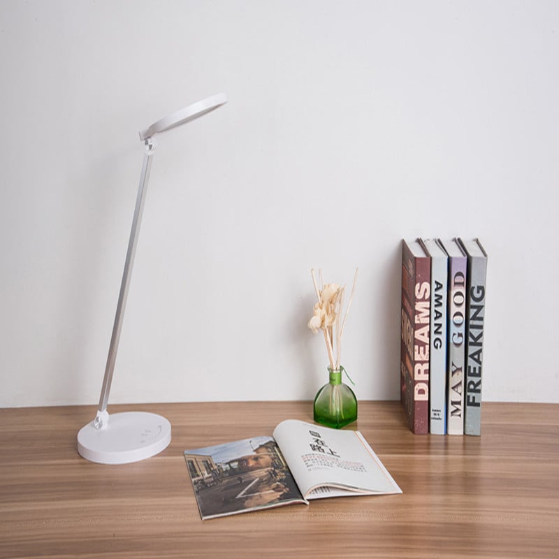 杰克-LED充電護眼檯燈丨亮度均勻丨模擬自然光丨無頻閃丨充插兩用丨白光 暖光 自然光丨定時（1124）
