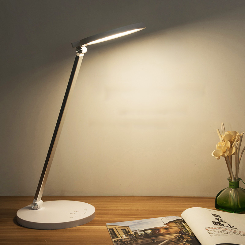 杰克-LED充電護眼檯燈丨亮度均勻丨模擬自然光丨無頻閃丨充插兩用丨白光 暖光 自然光丨定時（1124）