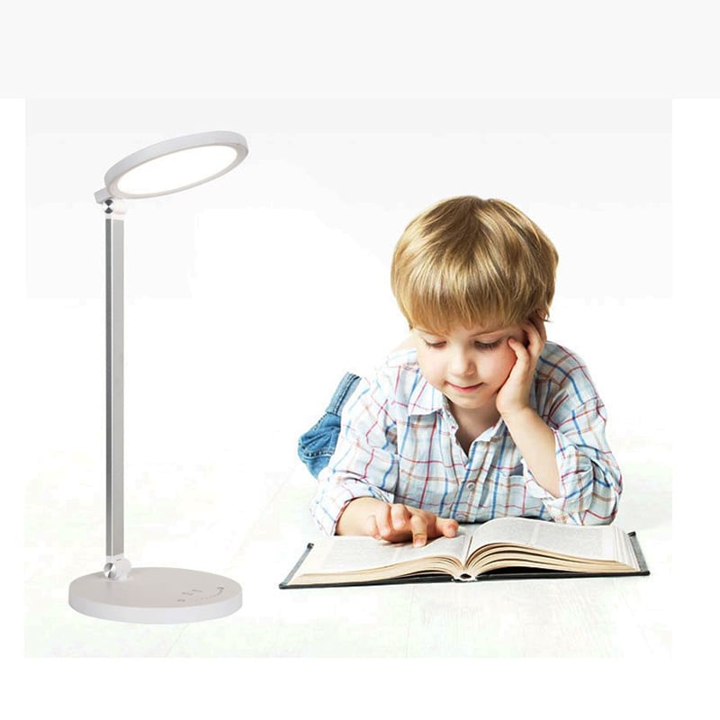 杰克-LED充電護眼檯燈丨亮度均勻丨模擬自然光丨無頻閃丨充插兩用丨白光 暖光 自然光丨定時（1124）