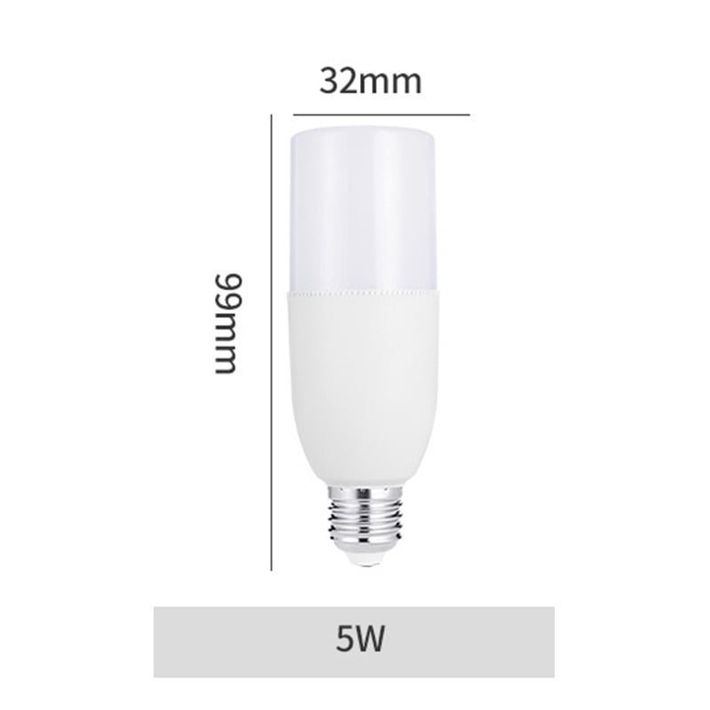 杰克-LED燈膽(棒燈)丨5W E14細螺頭丨白光6500K LED棒膽丨LED燈泡 丨5W工程款 6500K白光（5116）