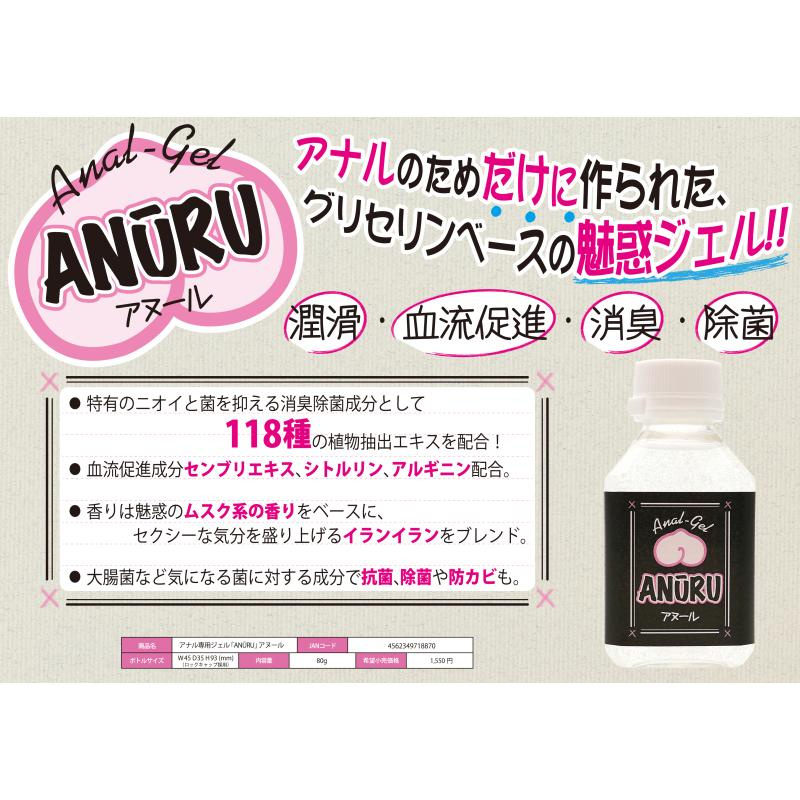 ANURU肛門専用促進血流 除臭 殺菌潤滑液 80g