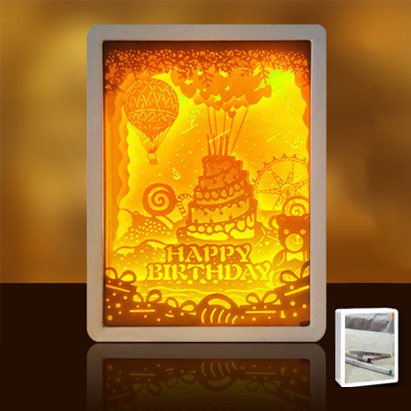 杰克-鏡面紙雕燈裝飾禮品 小夜燈-生日快樂-1132