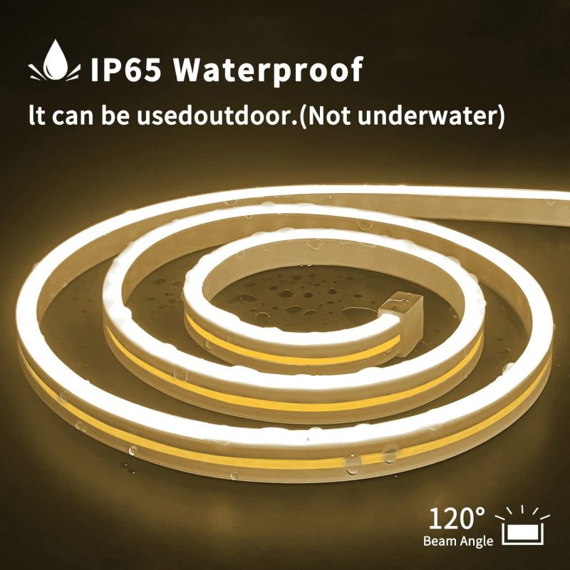 杰克-led燈帶5v丨低壓超亮電池款丨usb柔性霓虹矽膠軟燈帶條 丨USB 暖色 2米（3103）