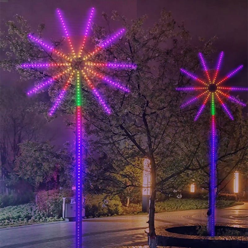 杰克-幻彩煙花燈 | led流星跑馬爆炸星空全彩燈帶 | 耶誕節日氛圍燈 - 180燈【30燈/米】（3108）