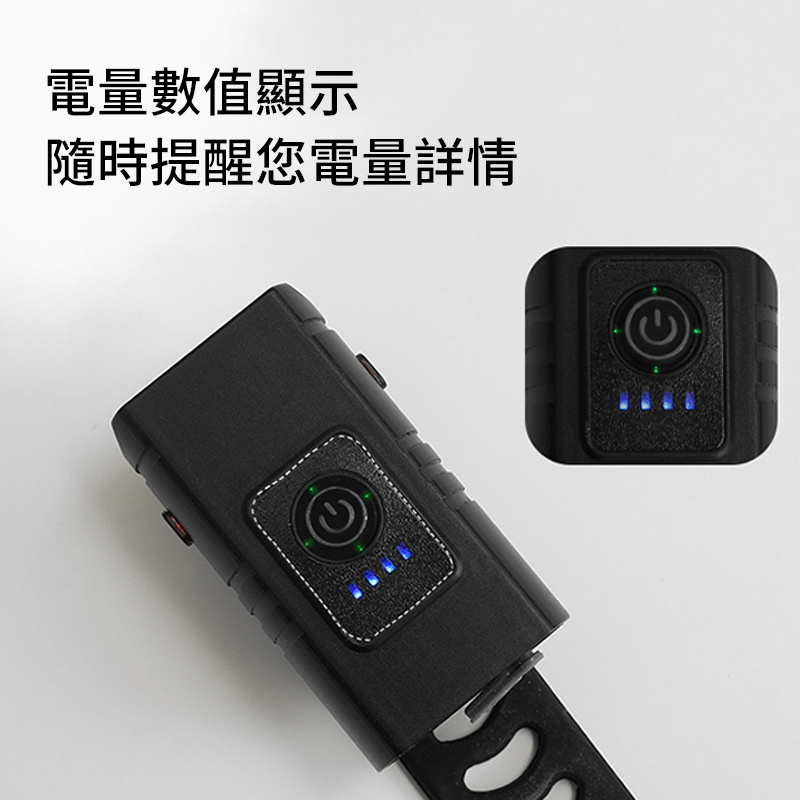 杰克-自行車前燈丨帶電量顯示車燈丨近遠光山地自行車雙燈丨充電前燈（1144）