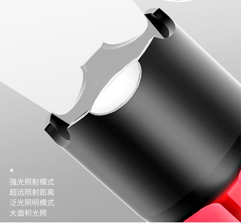 杰克-強光手電筒可充電丨超亮家用戶外遠程丨多功能led遠射便攜防水充電寶 丨鋁合金直充+充手機丨多功能手電筒（1148）