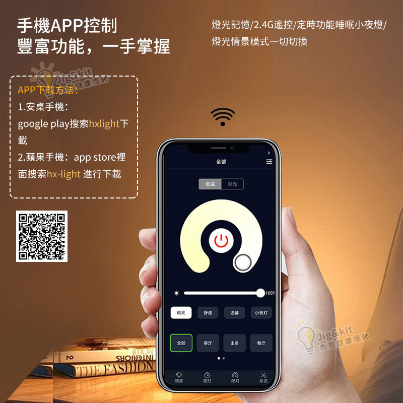 杰克-智能APP燈泡 | 可無極調光調色led燈 | 三色變光球泡燈 | e27螺口(5164)