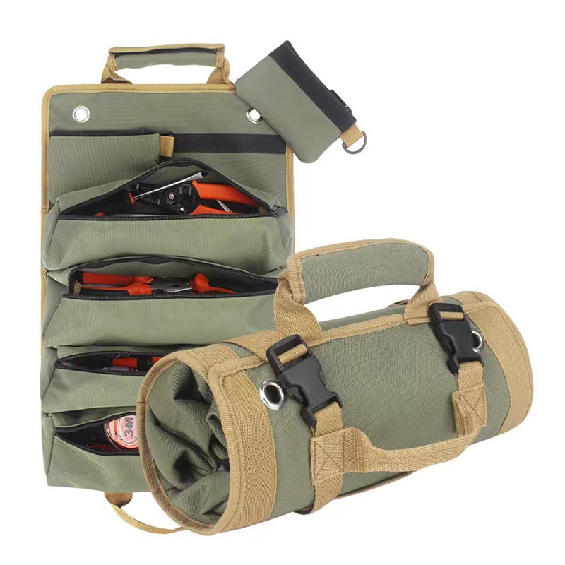 杰克-新款可攜式電工木工帆布工具包丨汽修維修工具收納袋丨車載五金工具包 丨 隨機色（6116）