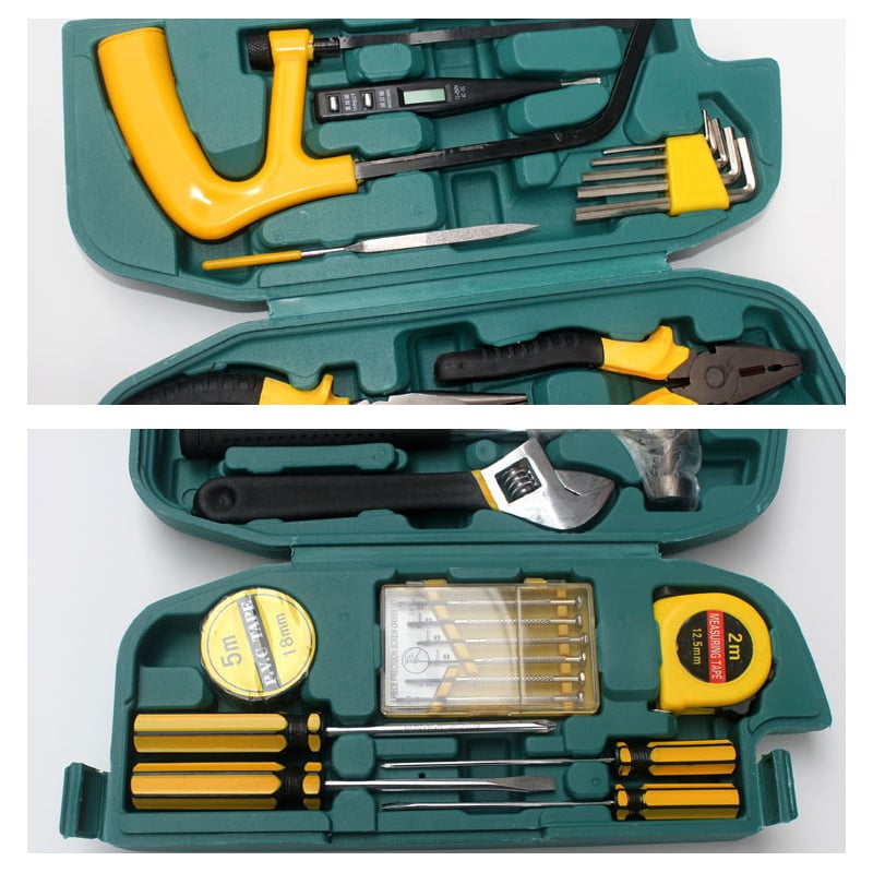 杰克-五金工具箱套裝丨車載家用老虎鉗扳手螺絲刀組合工具套裝 丨大套27件套8027（6119）