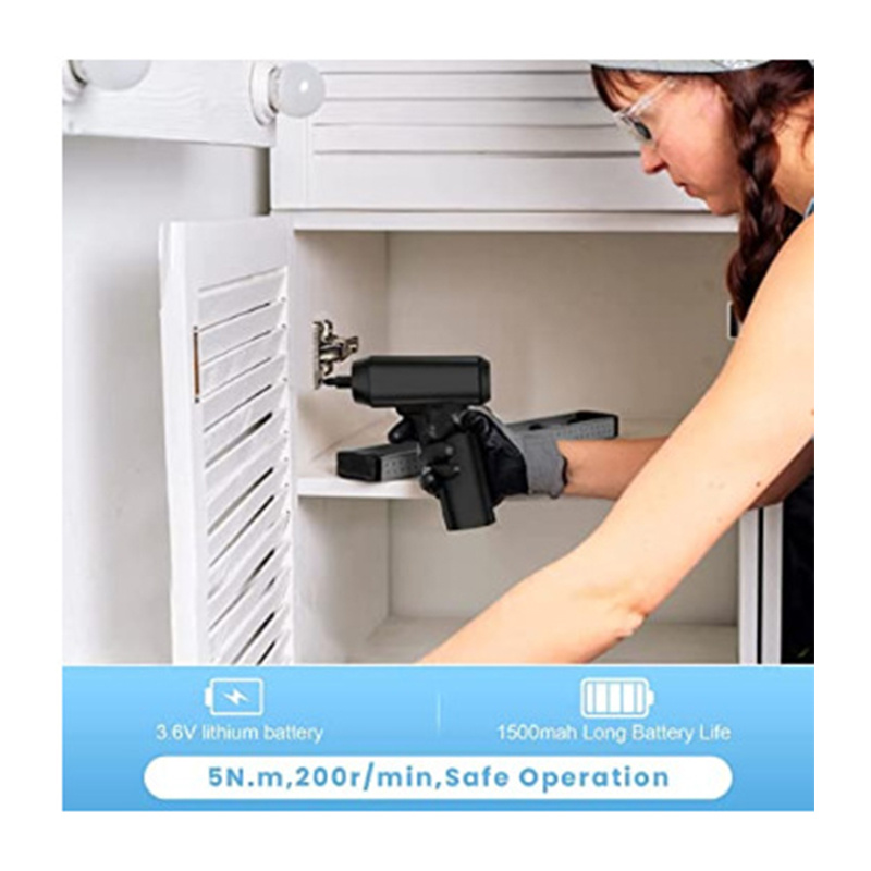 杰克-家用電動螺絲刀套裝丨3.6V充電式起子迷你多功能螺絲 丨帶配件32件套+布包裝（6124）