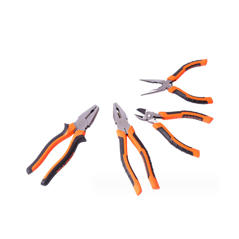 杰克-鋼絲鉗省力老虎鉗丨剪鉗6寸尖嘴鉗斜嘴鉗電工鉗丨鋼絲剪膠鉗電子鉗 丨美式田島柄尖嘴鉗6寸（6132）