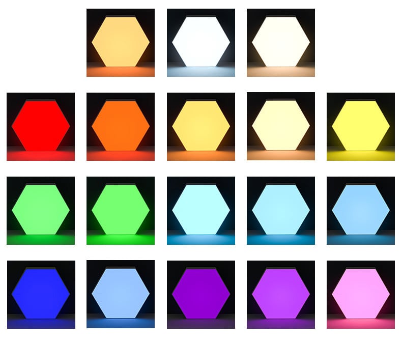 杰克-LED量子燈丨蜂巢小夜燈丨臥室RGB氛圍裝飾燈丨六邊形觸摸感應 DIY 幾何模塊化燈丨蜂窩裝飾 觸摸款（3150）