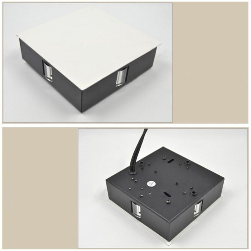 杰克-簡約現代創意燈飾丨酒店工程KTV方形LED鋁材壁燈丨室內光效燈 丨12W方形四面光丨 白光（1162）