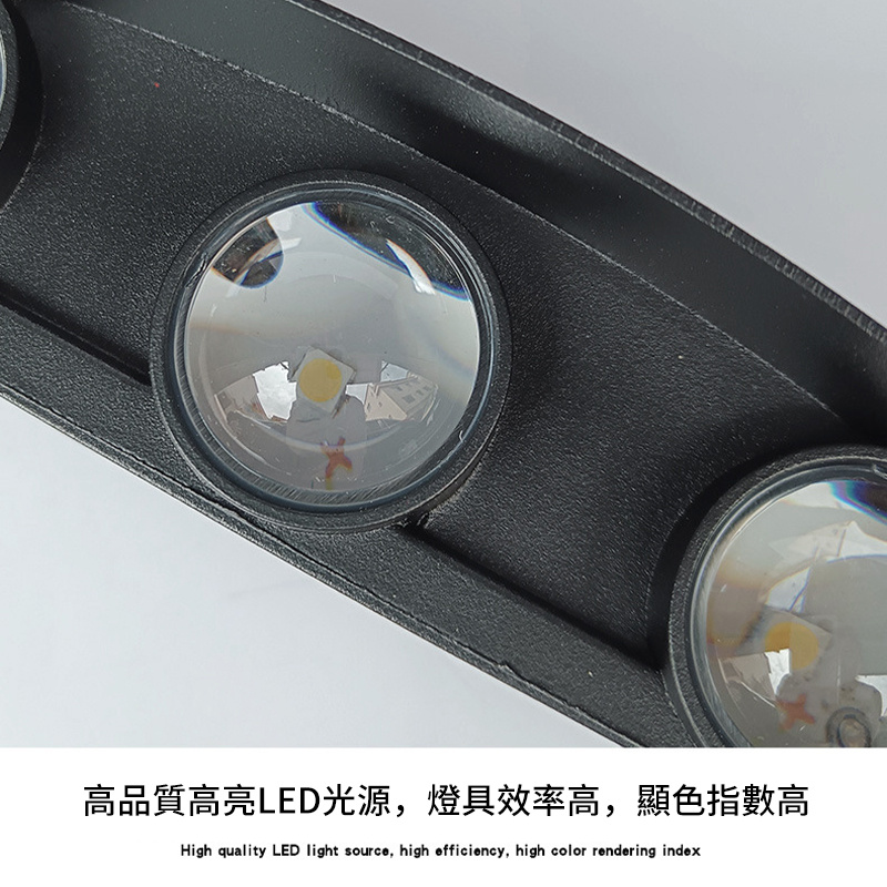 杰克-室內戶外過道走廊庭院壁燈丨酒店工程丨防水LED鋁材壁燈丨牆壁燈 丨黑殼鋁材 2W暖光（1163）