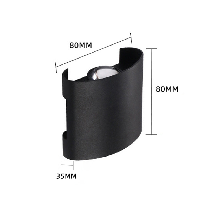 杰克-室內戶外過道走廊庭院壁燈丨酒店工程丨防水LED鋁材壁燈丨牆壁燈 丨黑殼鋁材 2W暖光（1163）